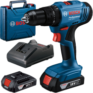 BOSCH GSB 183-LI Masina de gaurit cu percutie 18V, 56Nm cu 2 acumulatori de 2Ah + Incarcator + Valiza