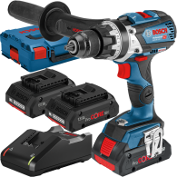 BOSCH GSB 18V-110 C Masina de gaurit cu percutie brushless cu 3 acumulatori Li-Ion, 4Ah ProCore, 110Nm + L-BOXX