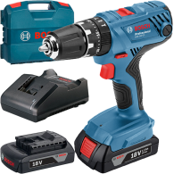 BOSCH GSB 18V-21 Masina de gaurit cu percutie brushless cu 2 acumulatori Li-Ion, 2Ah, 50Nm + Valiza