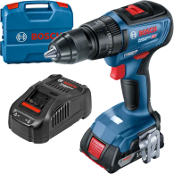 BOSCH GSB 18V-50 Masina de gaurit cu percutie brushless cu 1 acumulator Li-Ion 2Ah, 50Nm, cu incarcator rapid de 8Ah GAL1880CV +