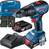 BOSCH GSB 18V-50 Masina de gaurit cu percutie brushless cu 2 acumulatori Li-Ion, 2Ah, 50Nm, cu incarcator de 2Ah GAL18V-20 + Val