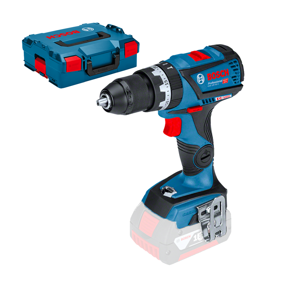 BOSCH GSB 18V-60 C (SOLO) Masina de gaurit cu percutie brushless, Li-Ion, 60Nm + L-BOXX, fara acumulator in set