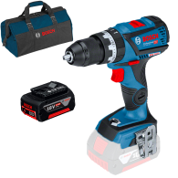 BOSCH GSB 18V-60 C Masina de gaurit cu percutie brushless, Li-Ion, 60Nm + Acumulator 5Ah CoolPack (Fara incarcator!) + Geanta te