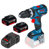 BOSCH GSB 18V-60 C Masina de gaurit cu percutie brushless, Li-Ion, 60Nm + Set 2 acumulatori 5Ah CoolPack + Incarcator (Fara amba
