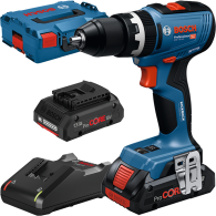 BOSCH GSB 18V-65 Masina de gaurit cu percutie brushless cu 2 acumulatori ProCore Li-Ion, 4Ah, 65Nm + Valiza L-BOXX