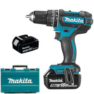 MAKITA DHP482RFE Masina de gaurit cu percutie cu 2 acumulatori Li-Ion, 18V, 3Ah, 62Nm