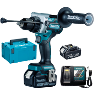 MAKITA DHP486RTJ Masina de gaurit cu percutie brushless, cu 2 acumulatori Li-Ion, 18V, 5Ah, 130Nm + MAKPAC 3