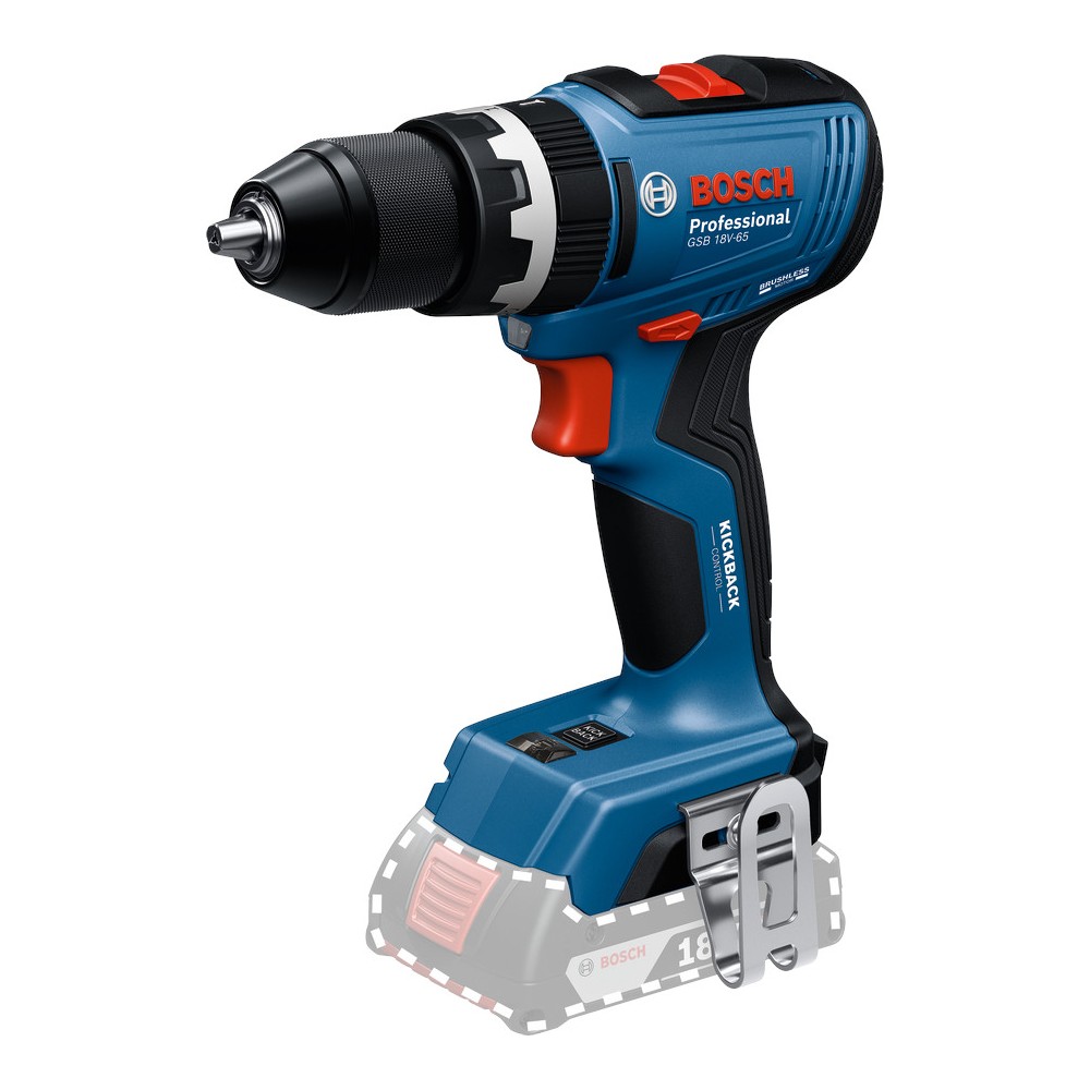 BOSCH GSB 18V-65 (SOLO) Masina de gaurit cu percutie brushless, Li-Ion, 65Nm, fara acumulator in set