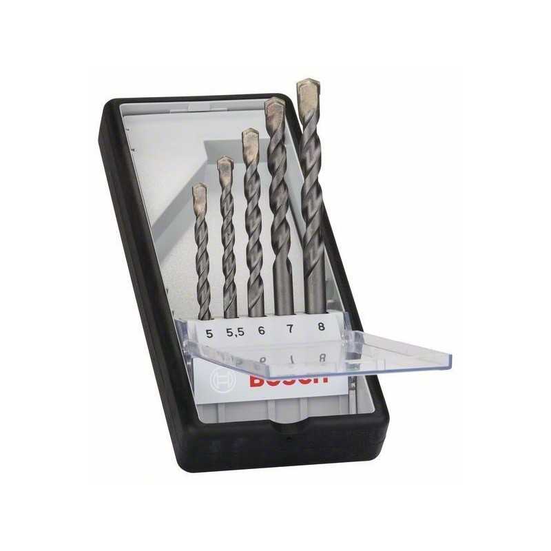Bosch Set 5 burghie pentru beton Robust Line CYL-3, D5-8mm