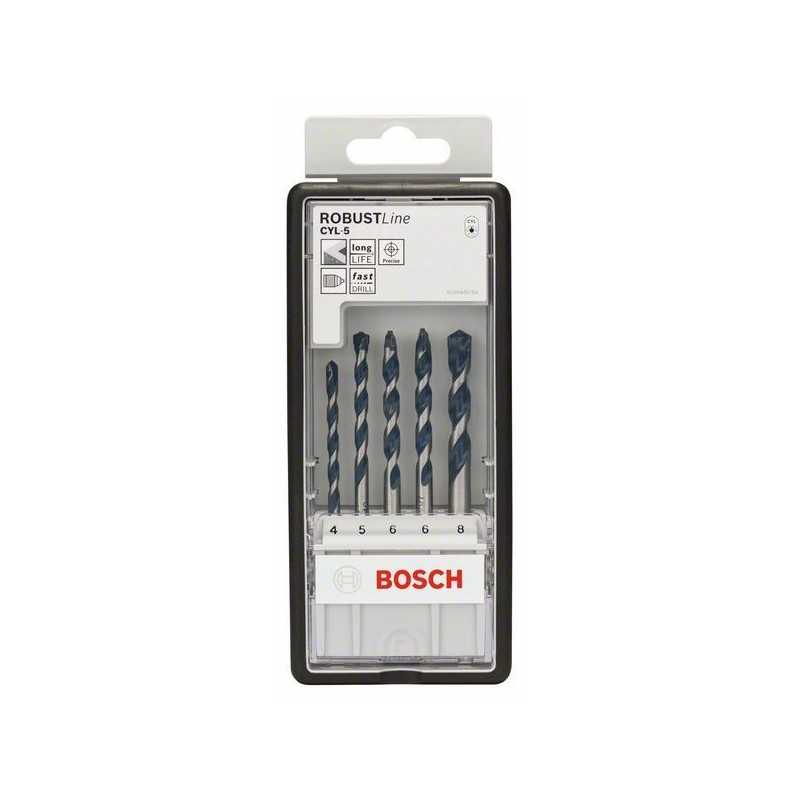 Bosch Set 5 burghie Robust Line pentru beton CYL-5, D4-8mm