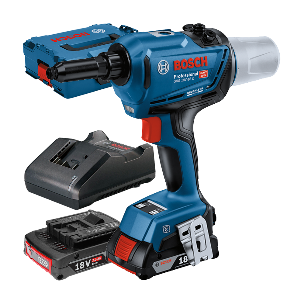 BOSCH GRG 18V-16 C Nituitor brushless Li-Ion, cu 2 acumulatori 2Ah + L-Boxx