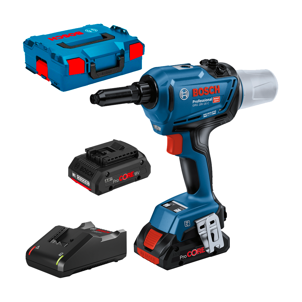 BOSCH GRG 18V-16 C Nituitor brushless Li-Ion, cu 2 acumulatori 4Ah ProCore + L-Boxx