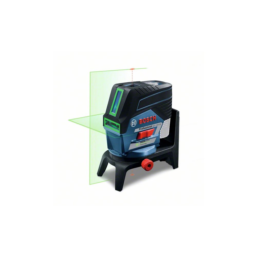 BOSCH GCL 2-50 CG + RM 2 + BM 3 (SOLO) Nivela laser verde cu linii (20 m) cu Bluetooth + Suport professional + Clema pentru tava
