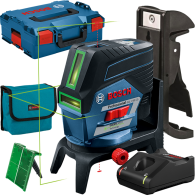 BOSCH GCL 2-50 CG + RM 2 + BM 3 Nivela laser verde cu linii (20 m) cu Bluetooth + Suport rotativ + Suport perete + 1 acumulator