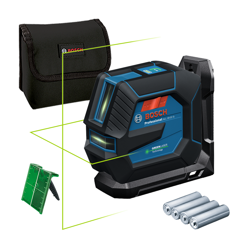 BOSCH GLL 20-22 G Nivela laser cu linii verzi (20 m)