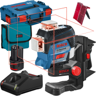 BOSCH GLL 3-80 C + BM 1  Nivela laser cu linii (30 m) + Suport + 1 acumulator 12V + L-BOXX