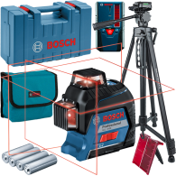 BOSCH GLL 3-80 Nivela laser cu linii (30 m) + Valiza + ADA DIGIT 167 Stativ pentru constructii 167 cm + LR 6 Receptor