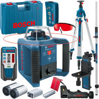 BOSCH GRL 300 HV Nivela laser rotativa (300 m) +  BT 300 HD Trepied + GR 240 Rigla