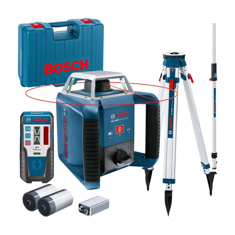 BOSCH GRL 400 H Nivela laser rotativa (400 m) +  BT 170 Trepied + GR 240 Rigla