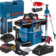 BOSCH GRL 600 CHV + LR 60 + RC 6 Nivela laser rotativa orizontal/vertical (600 m) + Receptor si telecomanda + BT 300 Trepied