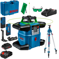 BOSCH GRL 650 CHVG Nivela laser rotativa cu laser VERDE (650 m) + Receptor si telecomanda + BT 300 Trepied