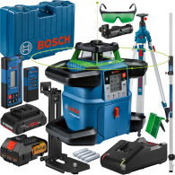 BOSCH GRL 650 CHVG Nivela laser rotativa cu laser VERDE (650 m) + Receptor si telecomanda + BT 300 Trepied + GR 240 Rigla