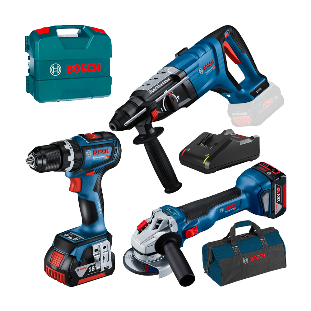 BOSCH GBH 18V-28 D Ciocan rotopercutor brushless, Li-Ion, cu 2 acumulatori Li-Ion, 5Ah, 3.4J GSB 18V-50 Masina de gaurit cu perc