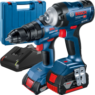 BOSCH GDS 18V-400 Surubelnita cu impact brushless, cu 2 acumulatori Li-Ion, unul de 2Ah si unul de 5Ah, 400Nm + Valiza + GSB 18V