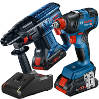 BOSCH Kit 2 scule 18V GBH 180-LI Ciocan rotopercutor brushless Li-Ion, 2J + GDX 18V-200 Masina de insurubat cu impact brushless,