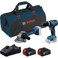 BOSCH Kit 2 scule 18V GSB 18V-65 + GWS 18V-8 + 2x GBA 4.0Ah + GAL 18V-40 + GEANTA