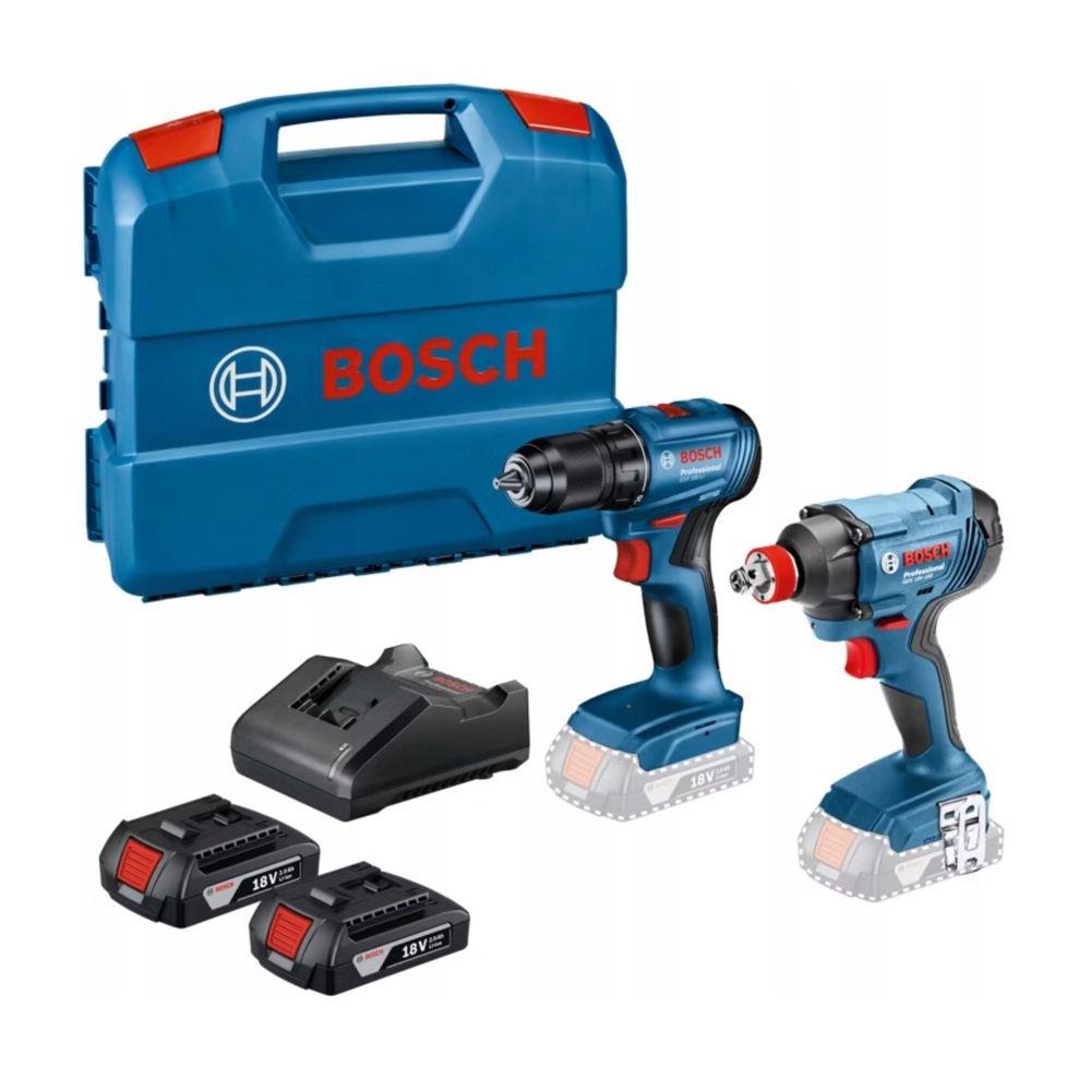 BOSCH Kit 2 scule 18V GSR 185 Masina de gaurit si insurubat brushless Li-Ion, 50Nm + GDX 180 Masina de insurubat cu impact Li-Io
