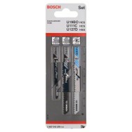 Bosch  Set 3 panze U pentru lemn, aluminiu
