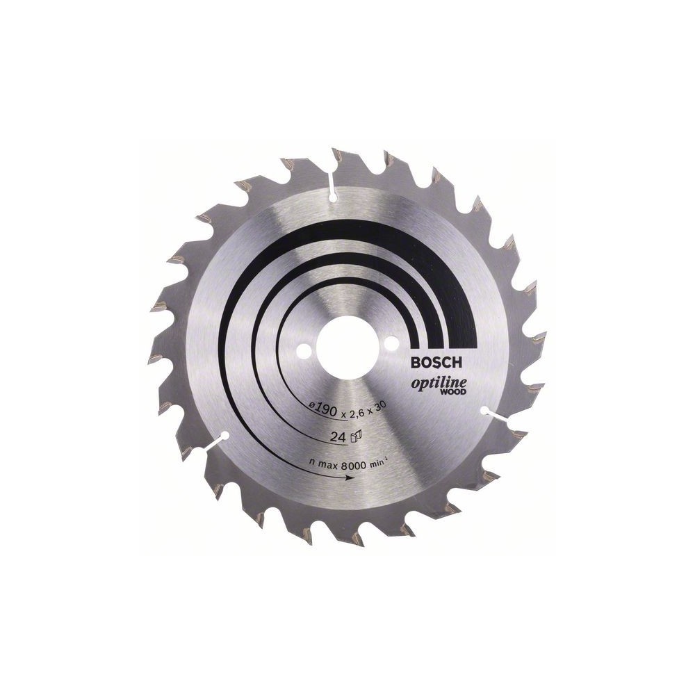 Bosch Panza ferastrau circular Optiline Wood, 190x30x2.6mm, 24T