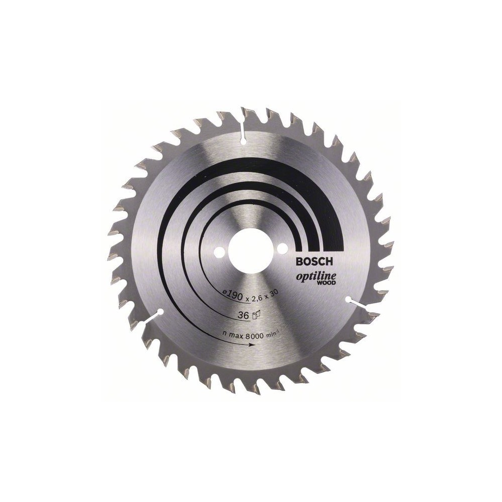Bosch Panza ferastrau circular Optiline Wood, 190x30x2.6mm, 36T