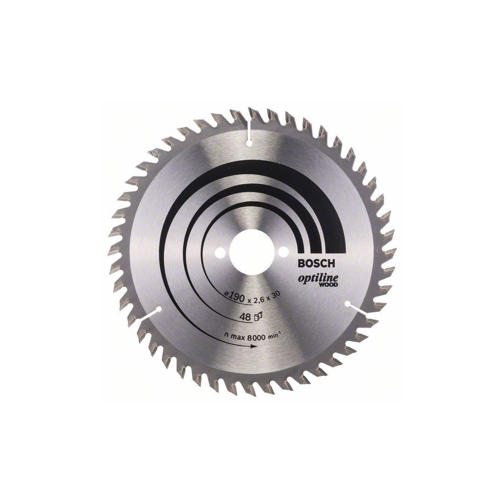 Bosch Panza ferastrau circular Optiline Wood, 190x30x2.6mm, 48T