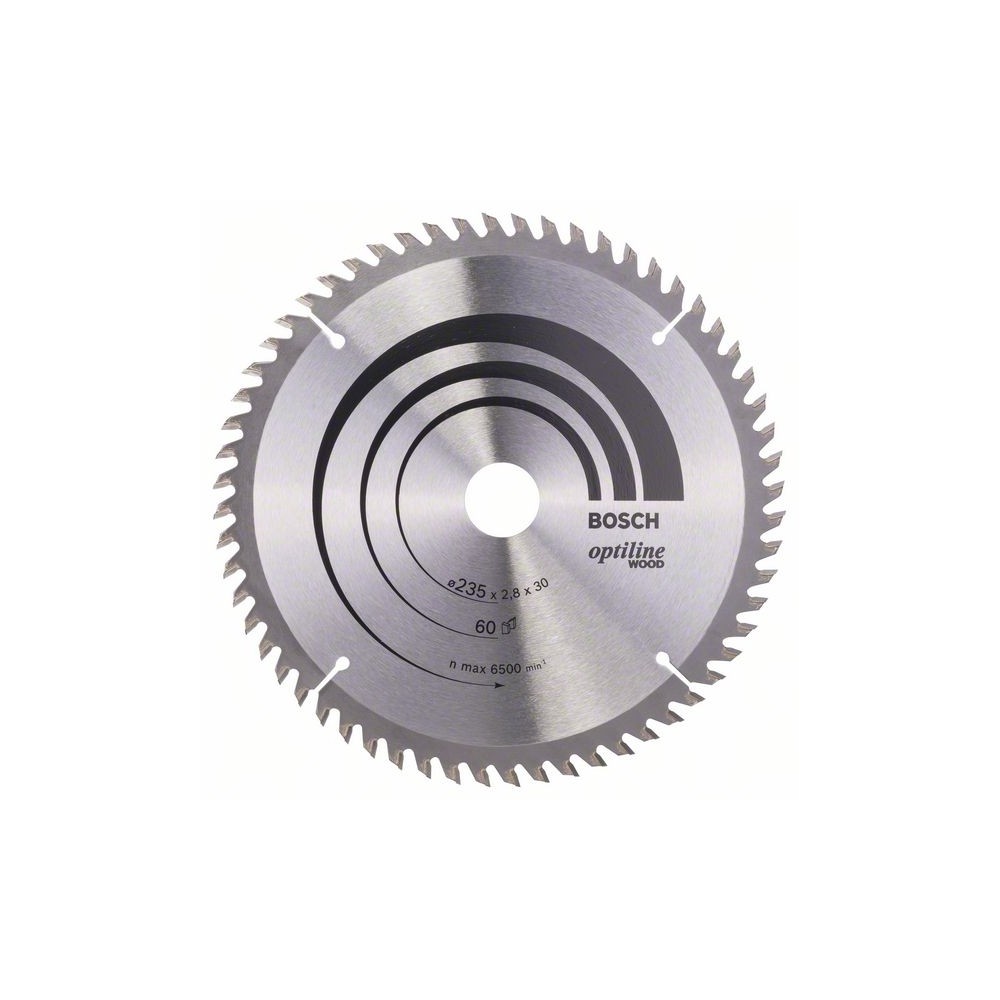 Bosch Panza ferastrau circular Optiline Wood, 235x30x2.8mm, 60T, reductie 25mm