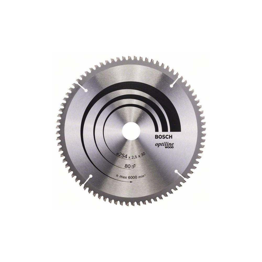Bosch Panza ferastrau circular Optiline Wood, 254x30x2.5mm, 80T