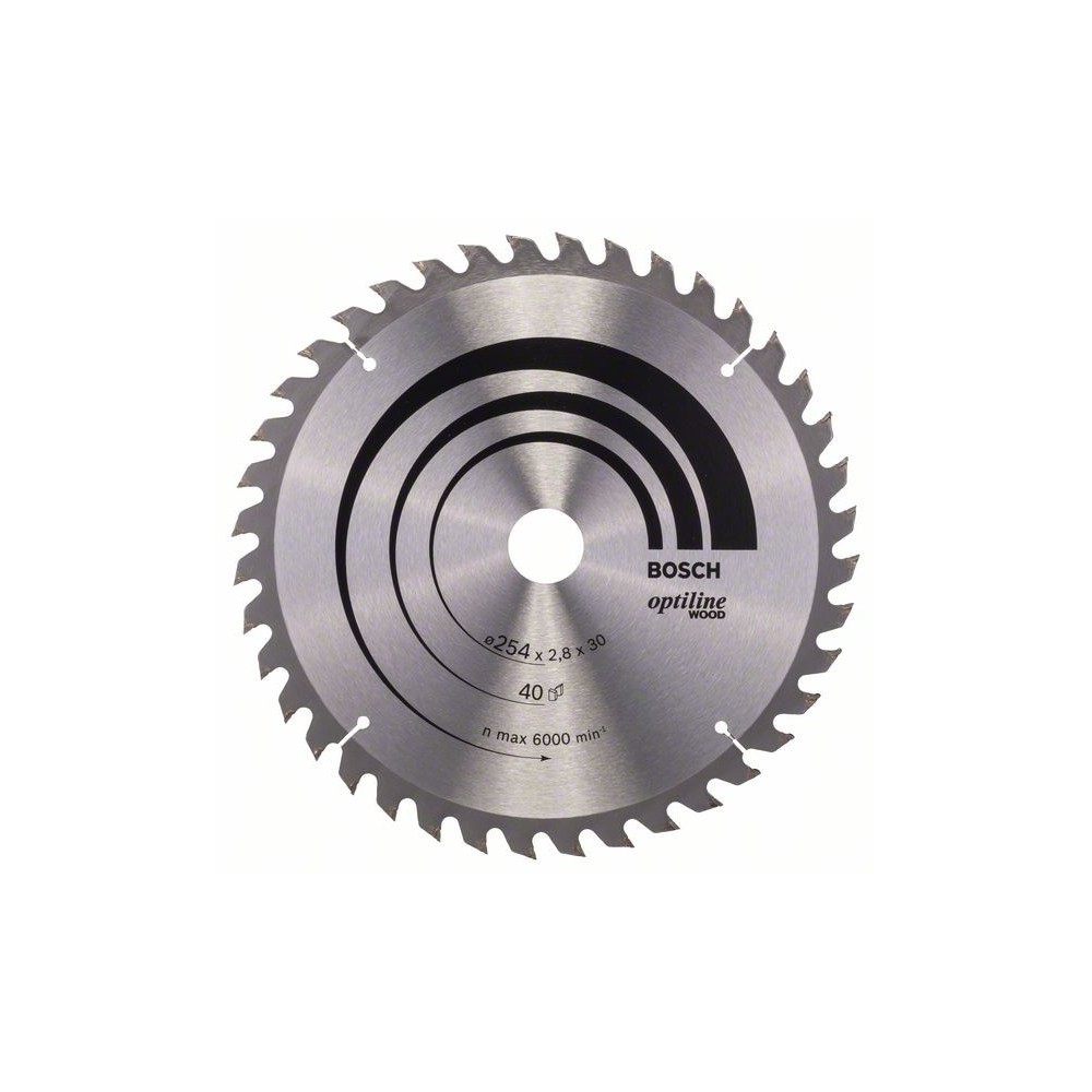 Bosch Panza ferastrau circular Optiline Wood, 254x30x2.8mm, 40T
