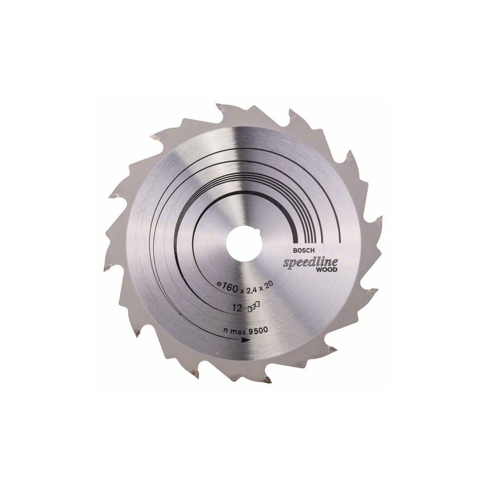 Bosch Panza ferastrau circular Speedline Wood, 160X20x2.2mm, 12T