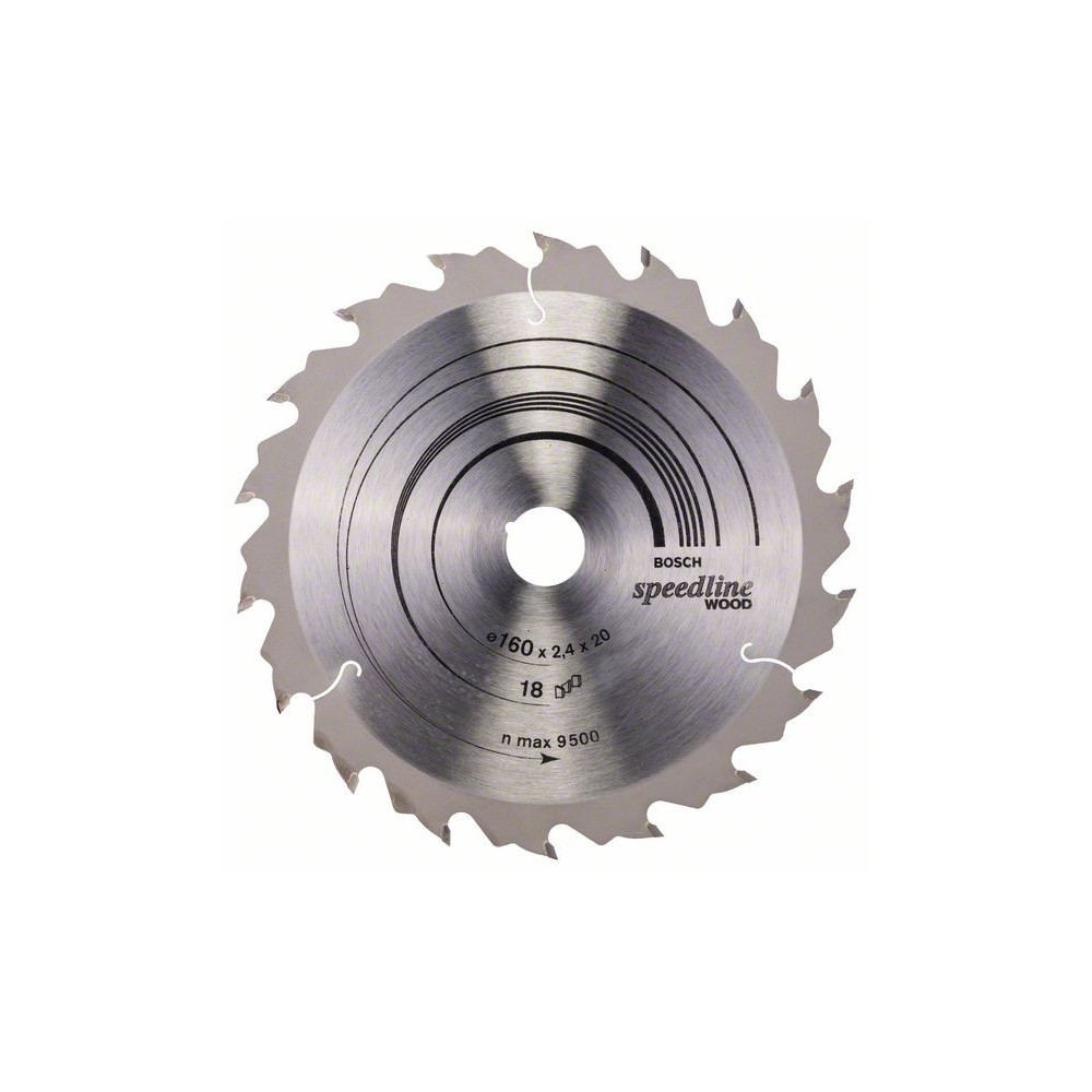 Bosch Panza ferastrau circular Speedline Wood, 160X20x2.2mm, 18T