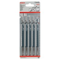 Bosch Set 5 Panze ferastrau vertical Precision for Wood, T 344D, 152mm