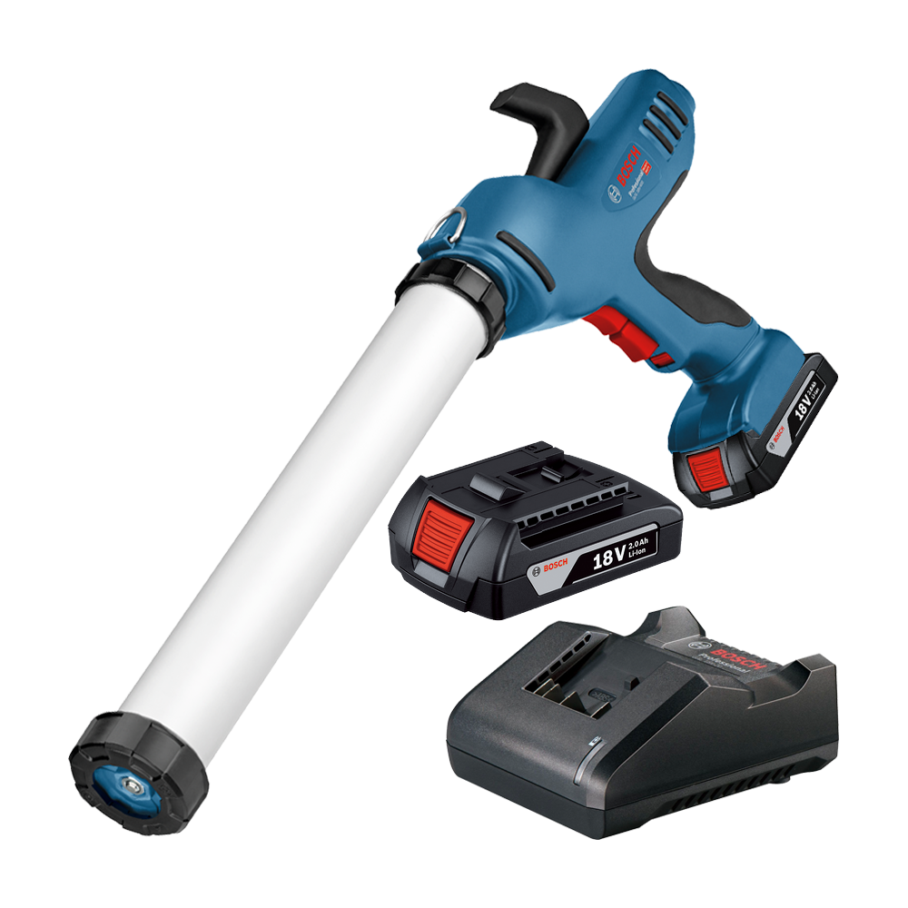 BOSCH GCG 18V-600 (SOLO) Pistol pentru silicon Li-ion cu 2 acumulatori Li-Ion, 18V, 2Ah + Incarcator de 2Ah