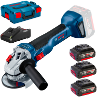 BOSCH  GWS 18V-10 (SOLO) Polizor unghiular brushless, Li-Ion, diametru disc 125 +  Set 3 acumulatori Li-Ion, 18V, 5Ah + Incarcat