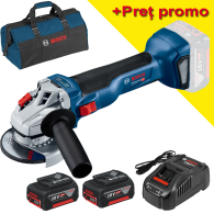 BOSCH  GWS 18V-10 (SOLO) Polizor unghiular brushless, Li-Ion, diametru disc 125 +  SET PRO-MIX - Incarcator rapid de 8Ah GAL1880