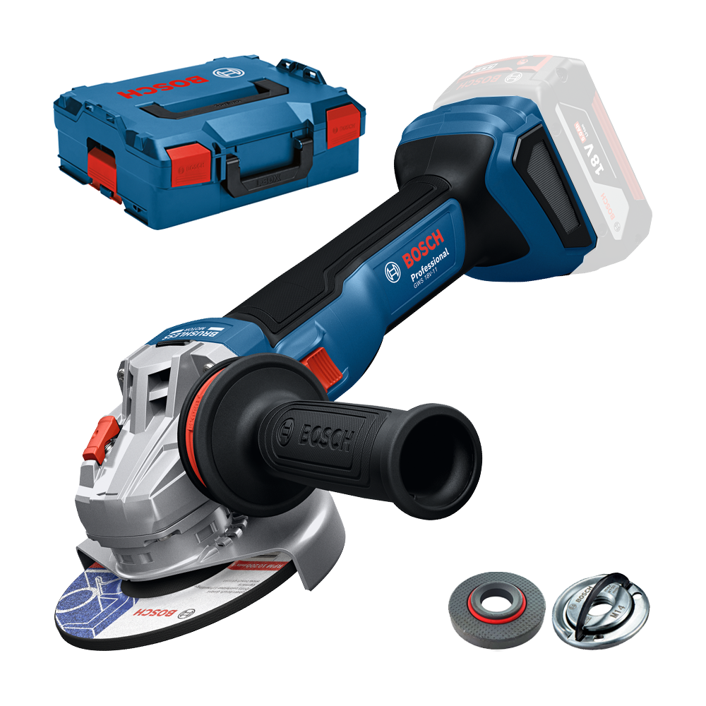 BOSCH  GWS 18V-11 (SOLO) Polizor unghiular brushless, Li-Ion, diametru disc 125 + L-BOXX, fara acumulator in set