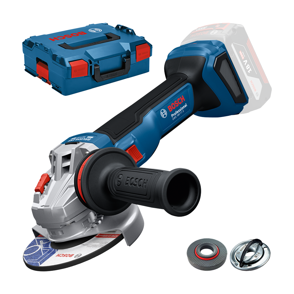 BOSCH  GWS 18V-11 S (SOLO) Polizor unghiular cu regulator brushless, Li-Ion, diametru disc 125 + L-BOXX, fara acumulator in set