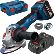 BOSCH  GWS 18V-11 S Polizor unghiular brushless, cu regulator, cu 1 acumulator Li-Ion, 5Ah, diametru disc 125 mm + L-BOXX