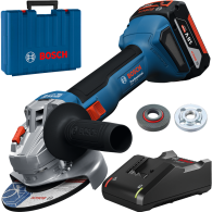 BOSCH  GWS 18V-8 Polizor unghiular brushless, cu 1 acumulator Li-Ion, 4Ah, diametru disc 125 mm + Valiza
