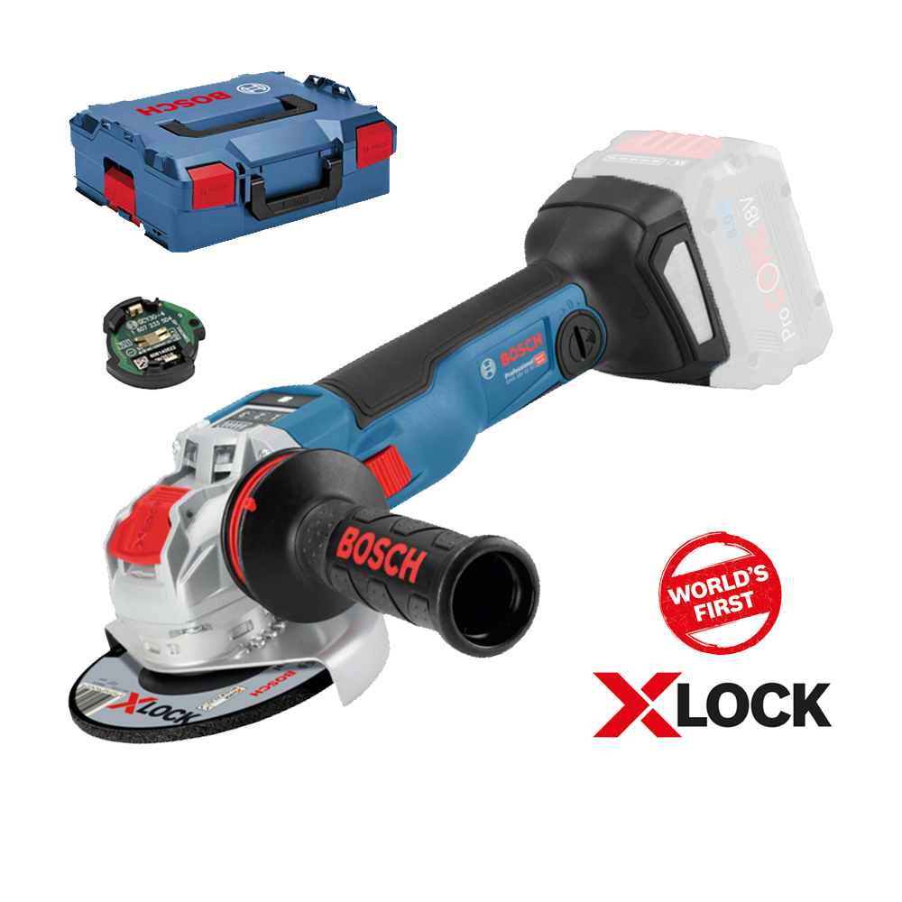 BOSCH GWX 18V-10 SC (SOLO) Polizor unghiular cu regulator brushless, Li-Ion, diametru disc 125 mm, fara acumulator in set, + L-B
