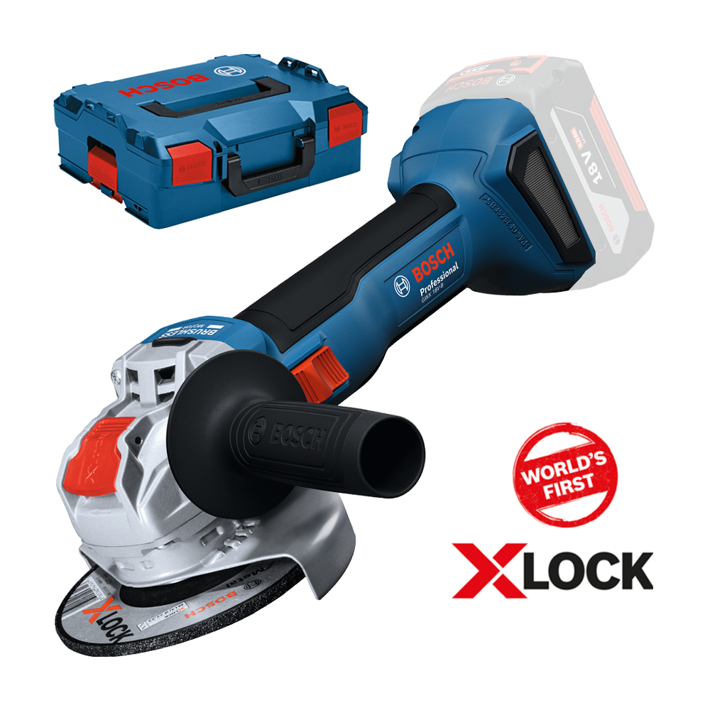 BOSCH GWX 18V-8 (SOLO) Polizor unghiular, Li-Ion, diametru disc 125, fara acumulator in set + L-BOXX, cu X-LOCK
